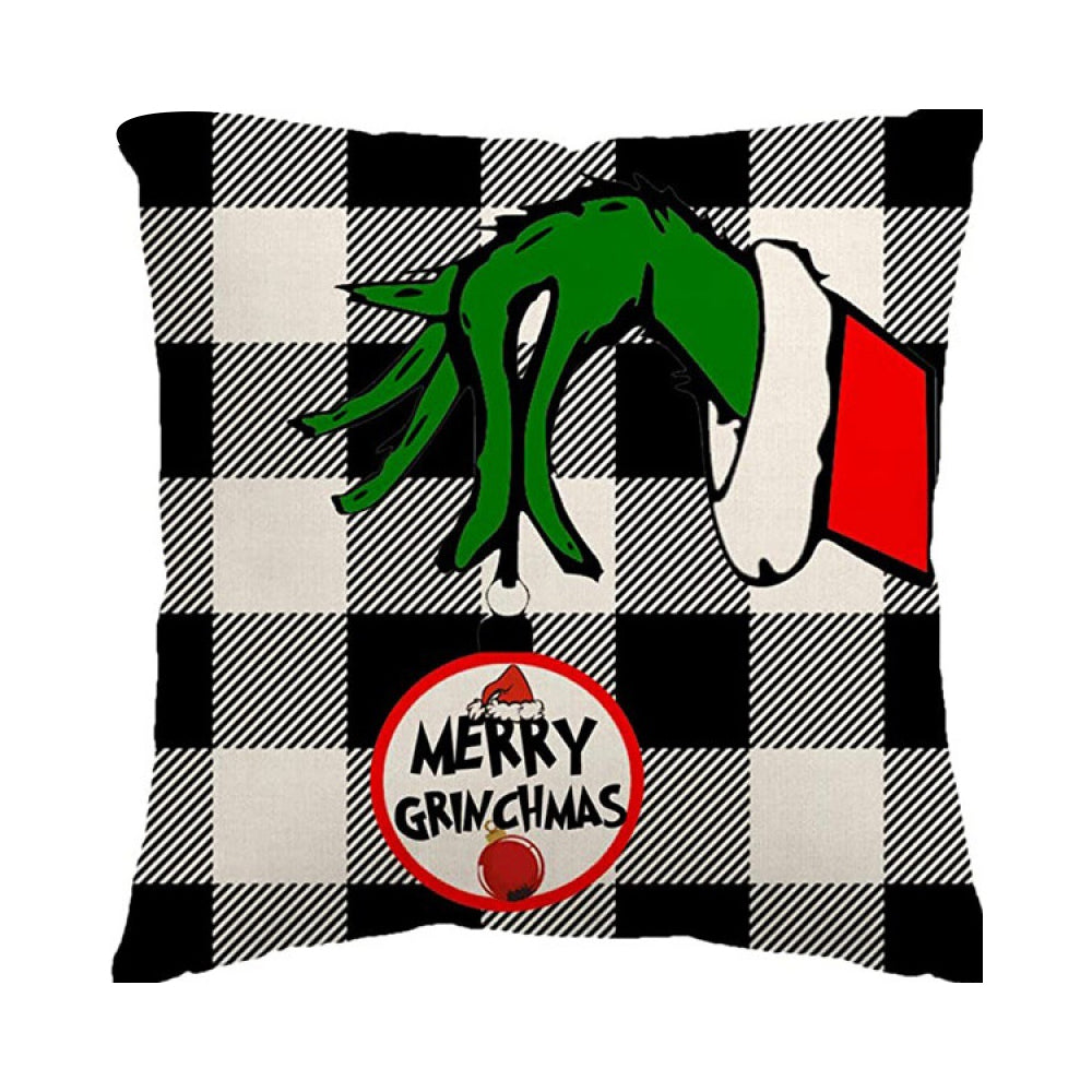 Christmas Pillow Covers Cute Print Throw Cushion Case for Couch Sofa Bed Bedroom Home Decor-Style 4