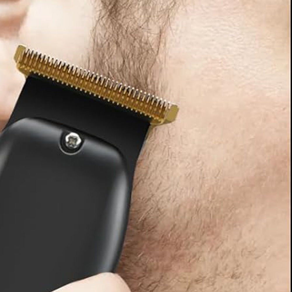 Rechargeable Men Hair Clipper Wet Dry Use for Home Dorm Barber Shop-Gold