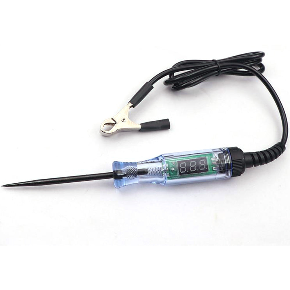 3V 6V 12V 24V Electrical Circuit Voltage Tester with Digital Display for Auto Car LED Light Test Probe Pen Black