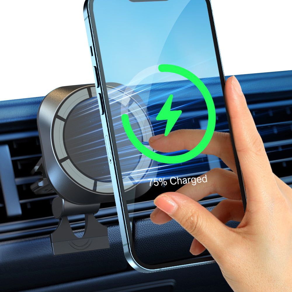 15W Magnetic Charger Car Air Vent Phone Holder for iPhone 15/14/13/12 Series