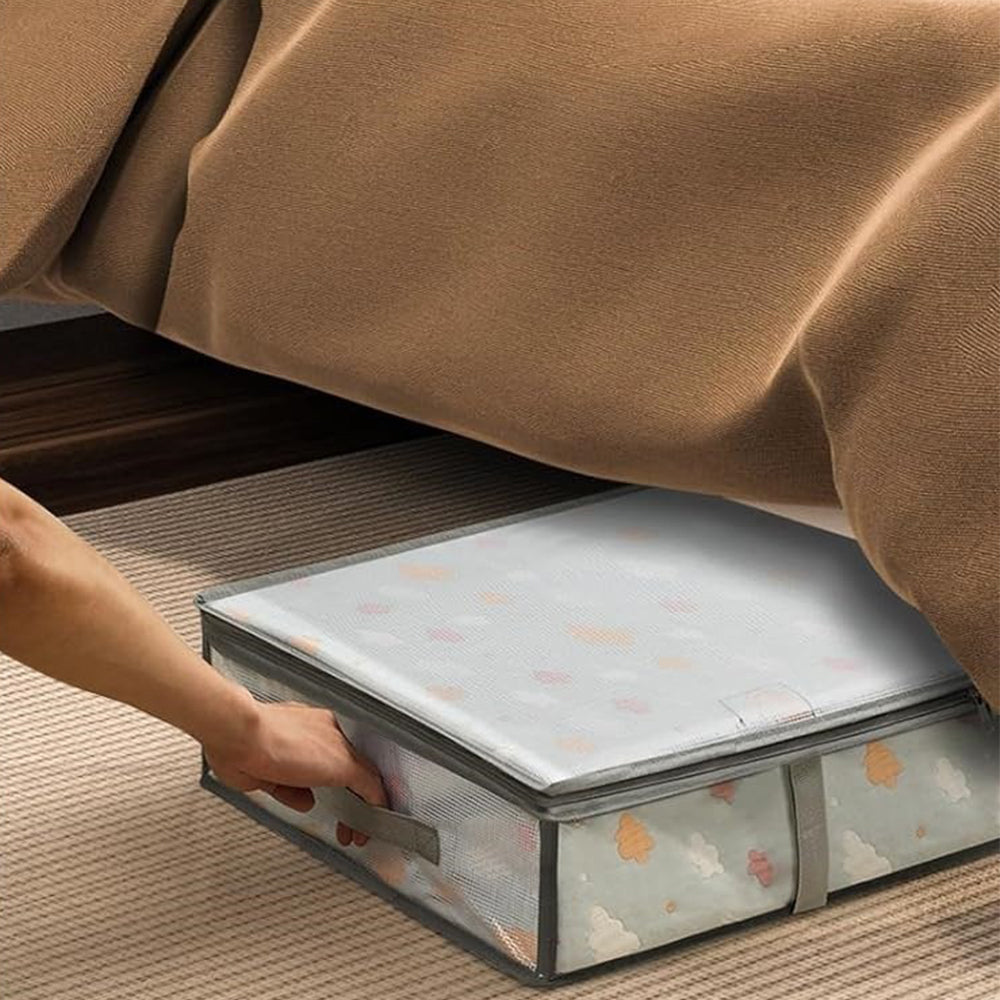 2Pcs Under Bed Storage Containers Bins Humid-Proof Closet Organizers Clothes Storage Bags