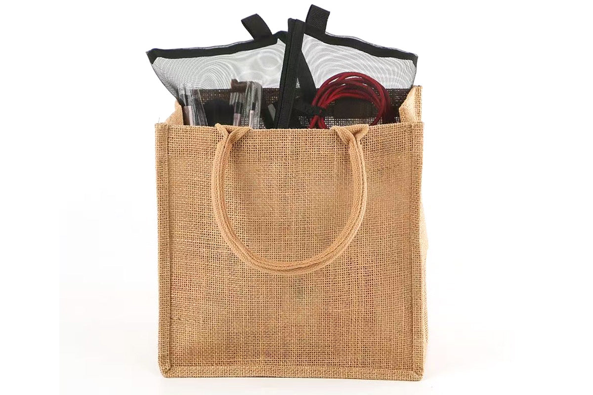 8 Piece Black Mesh Travel Organizer Bag Set in 4 Sizes