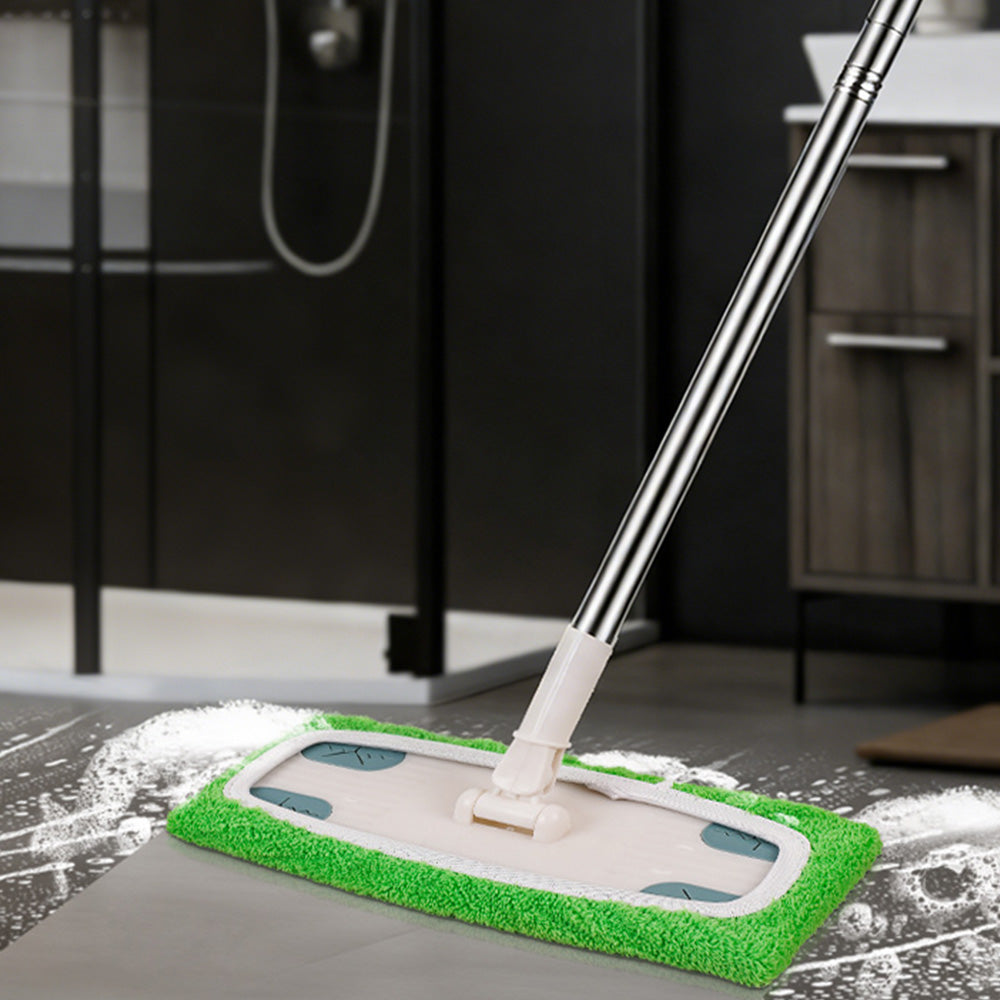 Washable Mop Pad Replacement Head with Reusable Coral fleece Cloths