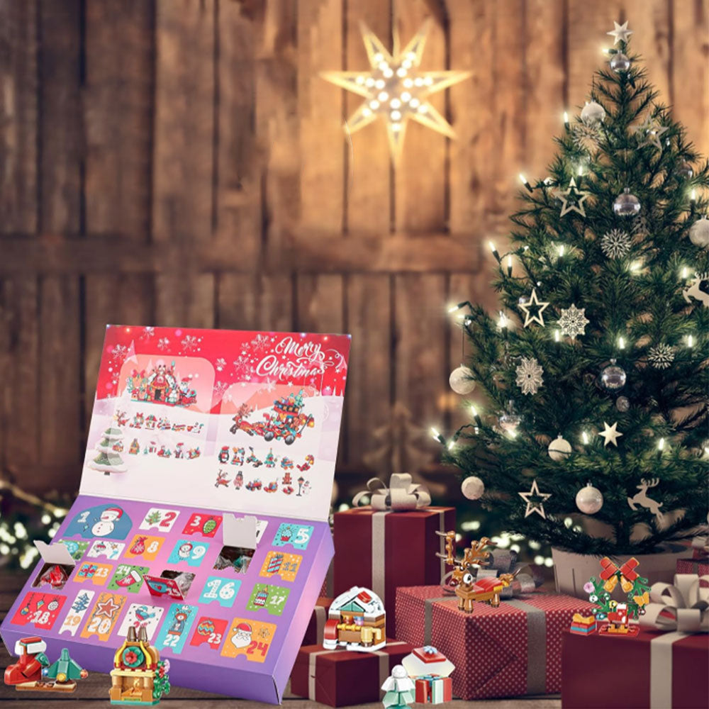24 Days Christmas Advent Calendar Kids Building Blocks Playsets Blind Box Xmas Surprise Style 2