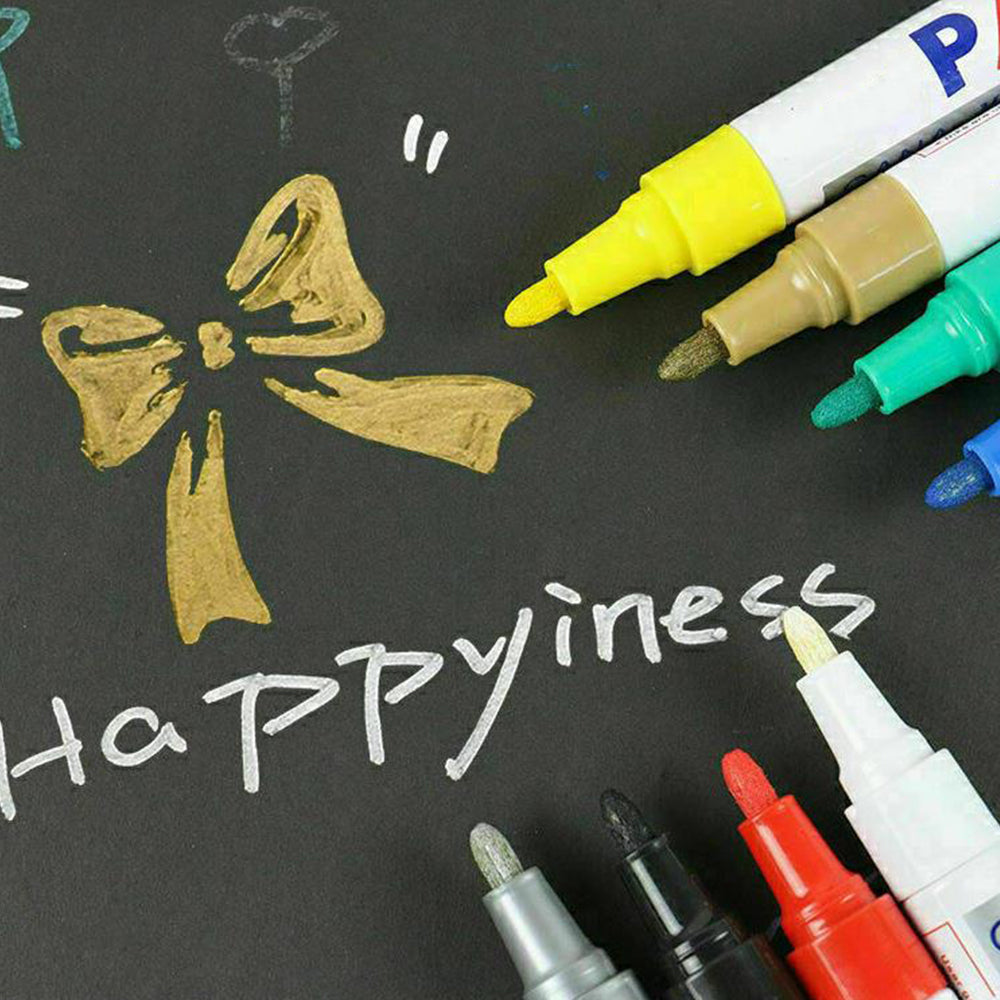 12 Colors Permanent Oil Based Paint Pen Waterproof Markers