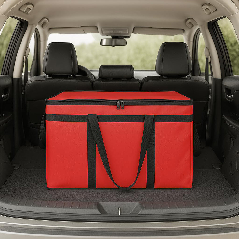 Insulated Bags Food Delivery Pizza Delivery Bags for Grocery Shopping Catering-Red