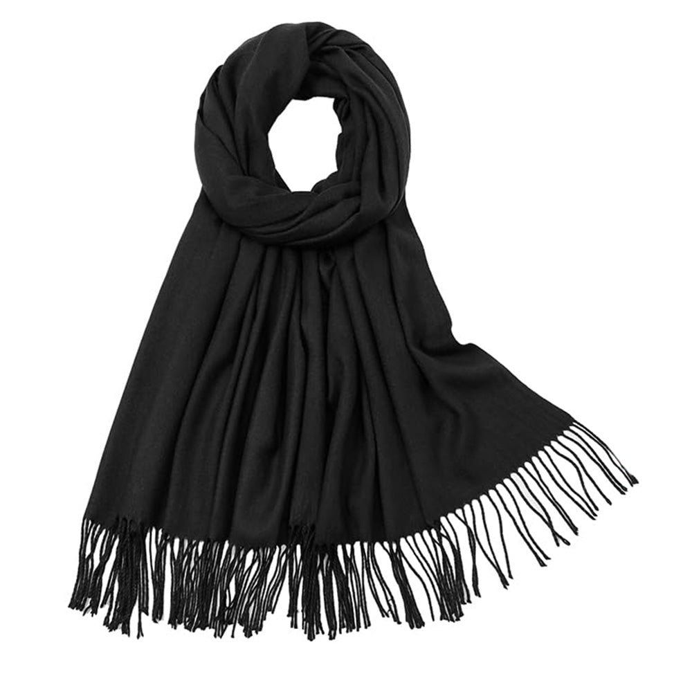 Winter Scarf for Women Shawls Wraps for Evening Dresses Large Warm Soft Scarves-Black