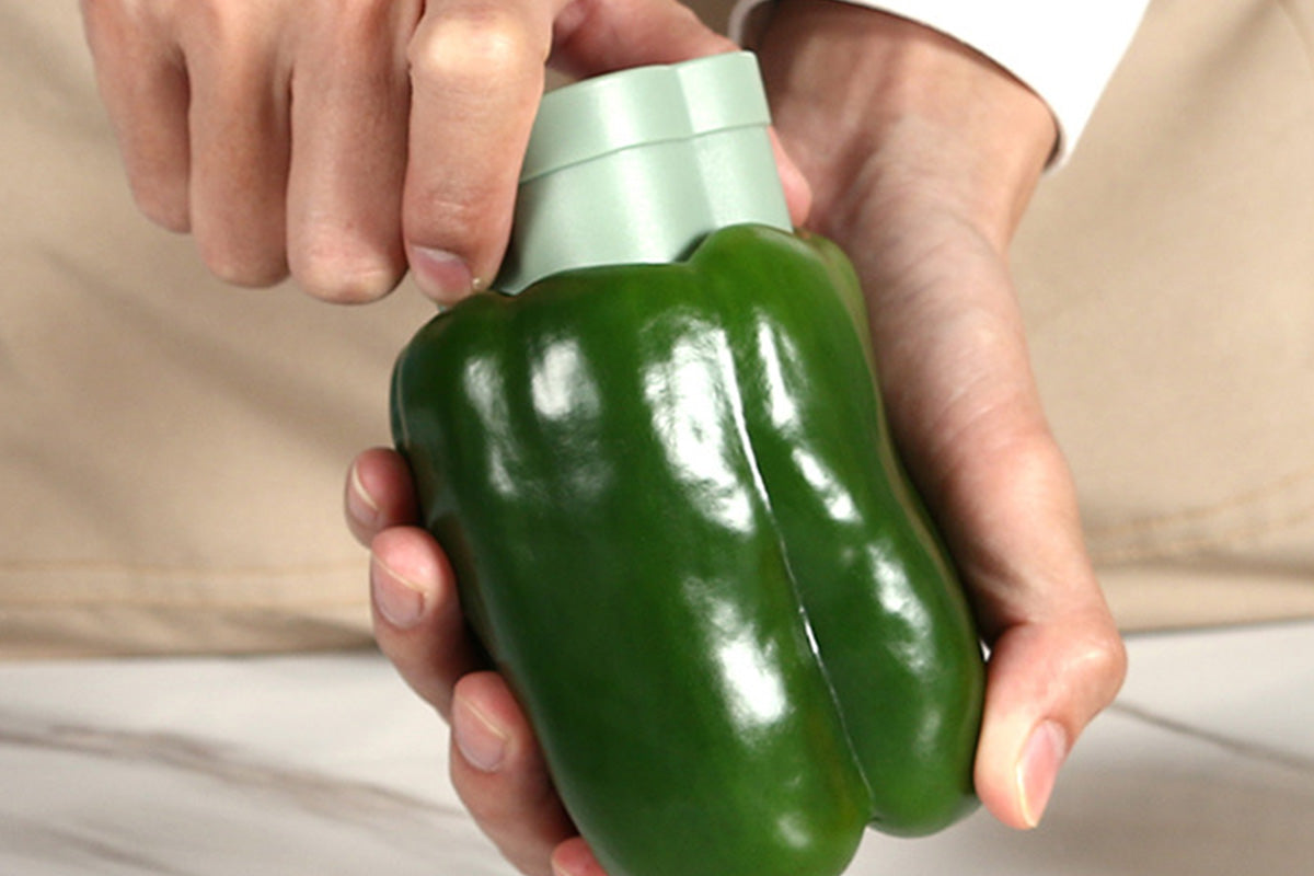 2Pcs 2 in 1 Pepper Corer Remover Fruit Cucumber Corer Separator Tool Tomato Seed Remover