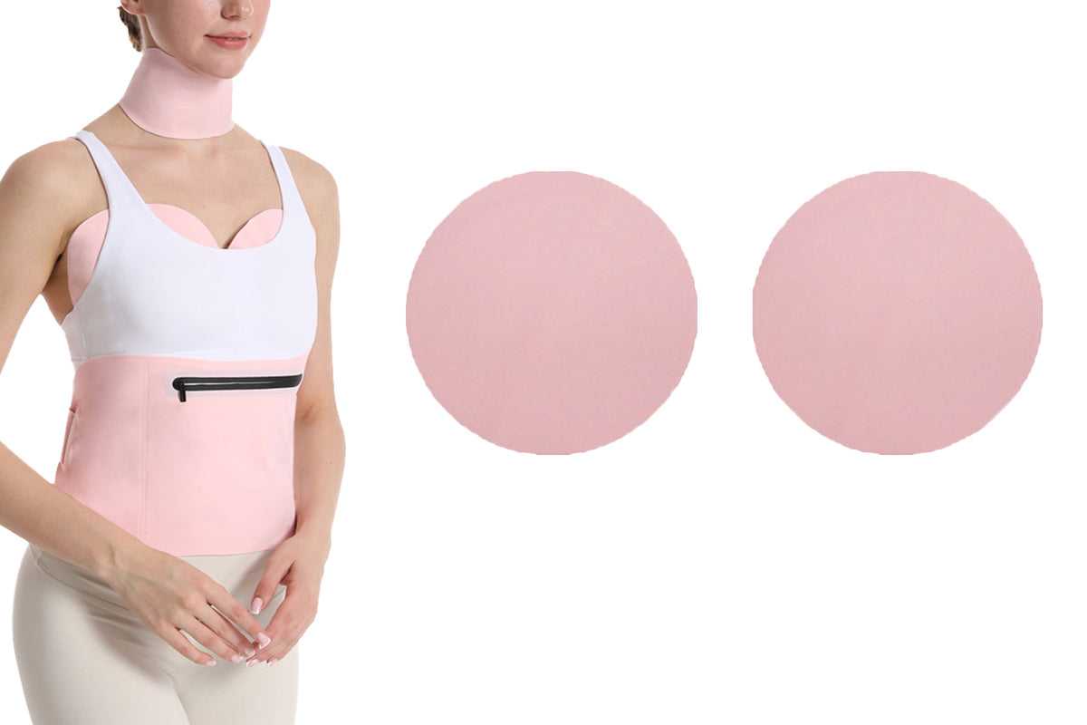 Castor Oil Pack Wrap Reusable Breast Extension Strap for Waist Neck-Single Chest Pad
