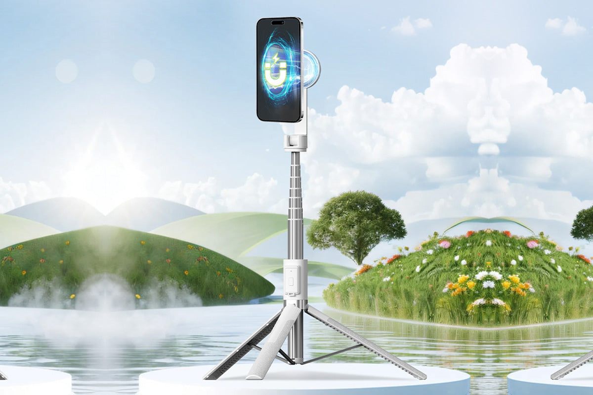 Selfie Stick Tripod 360-degree Rotatable Tripod for iPhone Android -White