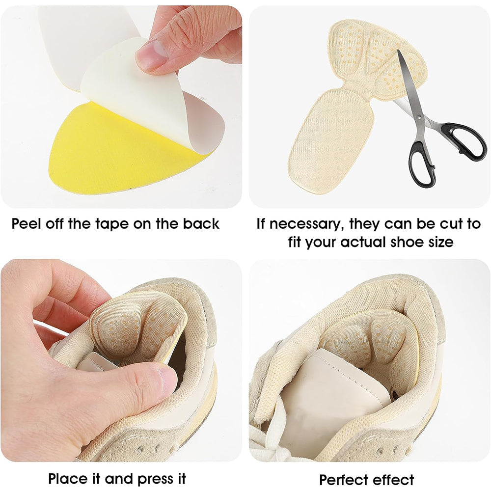 2 Pairs of Back of Heel Cushion Pads Mesh Adhesive Heel Grips Inserts Heel Protectors