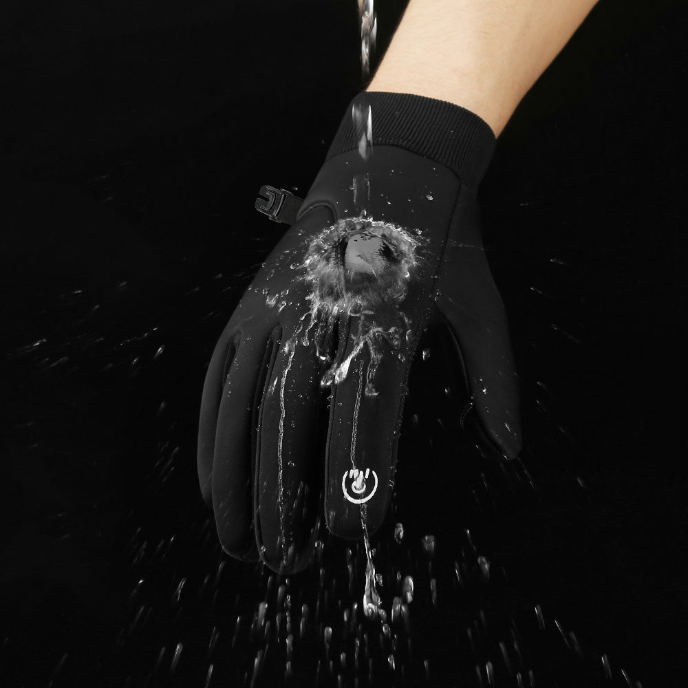 Pair of Touchscreen Ski Gloves Water Resistant Winter Warm Ski Gloves for Sports Fishing