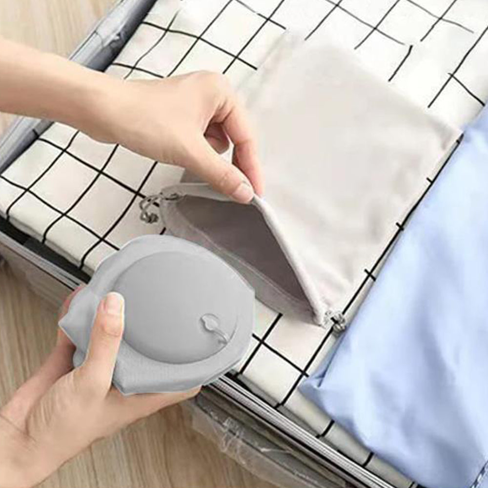 Inflatable Travel Neck Pillow U-Shape Neck Support Napping Cushion for Office Car Airplane Grey