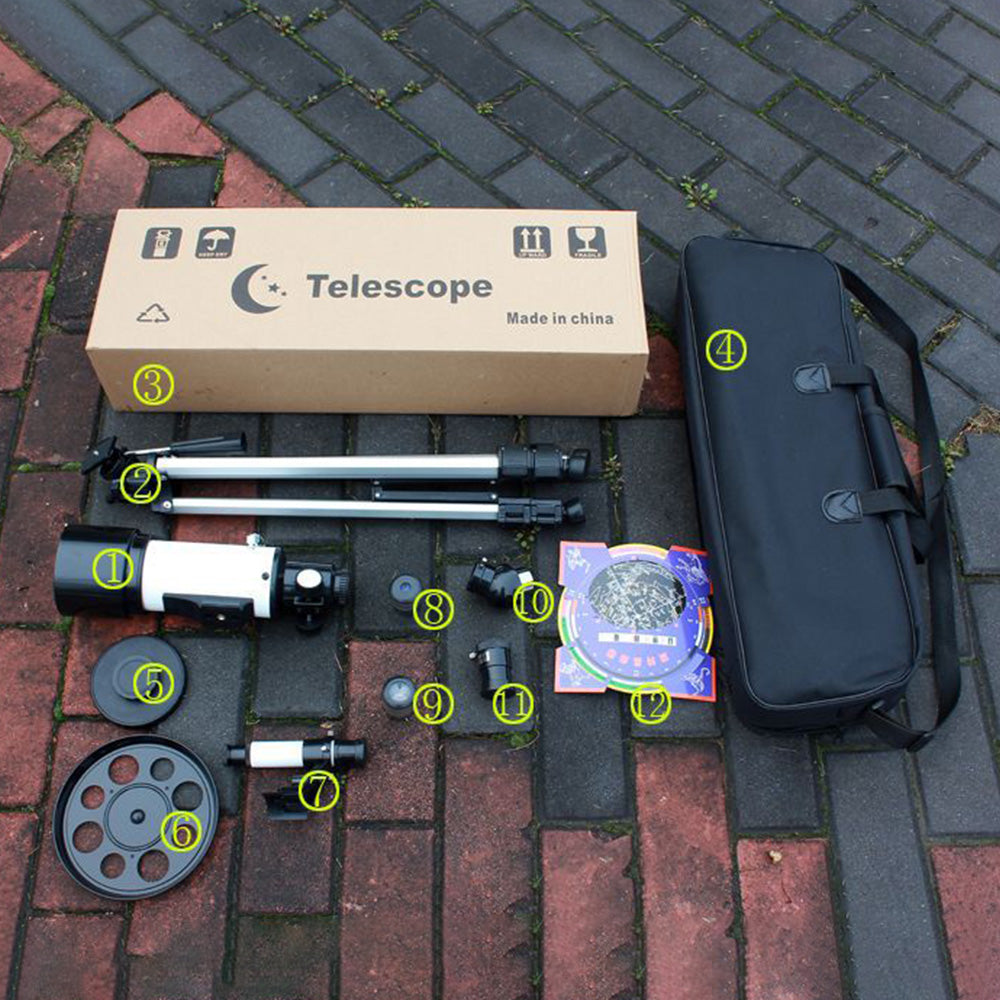 Astronomical Telescope with High Tripod Zenith Mirror and Phone Holder for Beginner