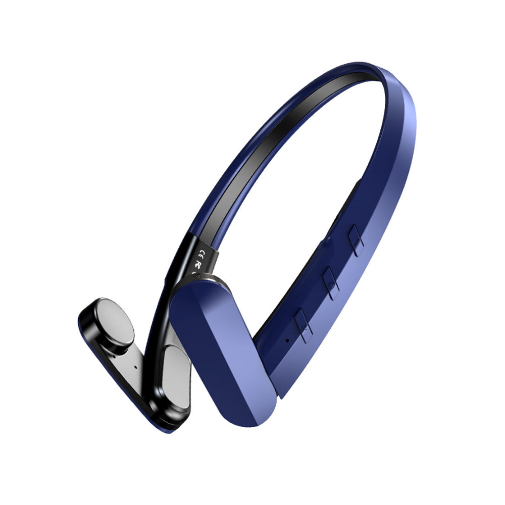 Wireless Bluetooth Open-Ear Headphone Air Conduction Earphones for Cycling Workouts Running Blue