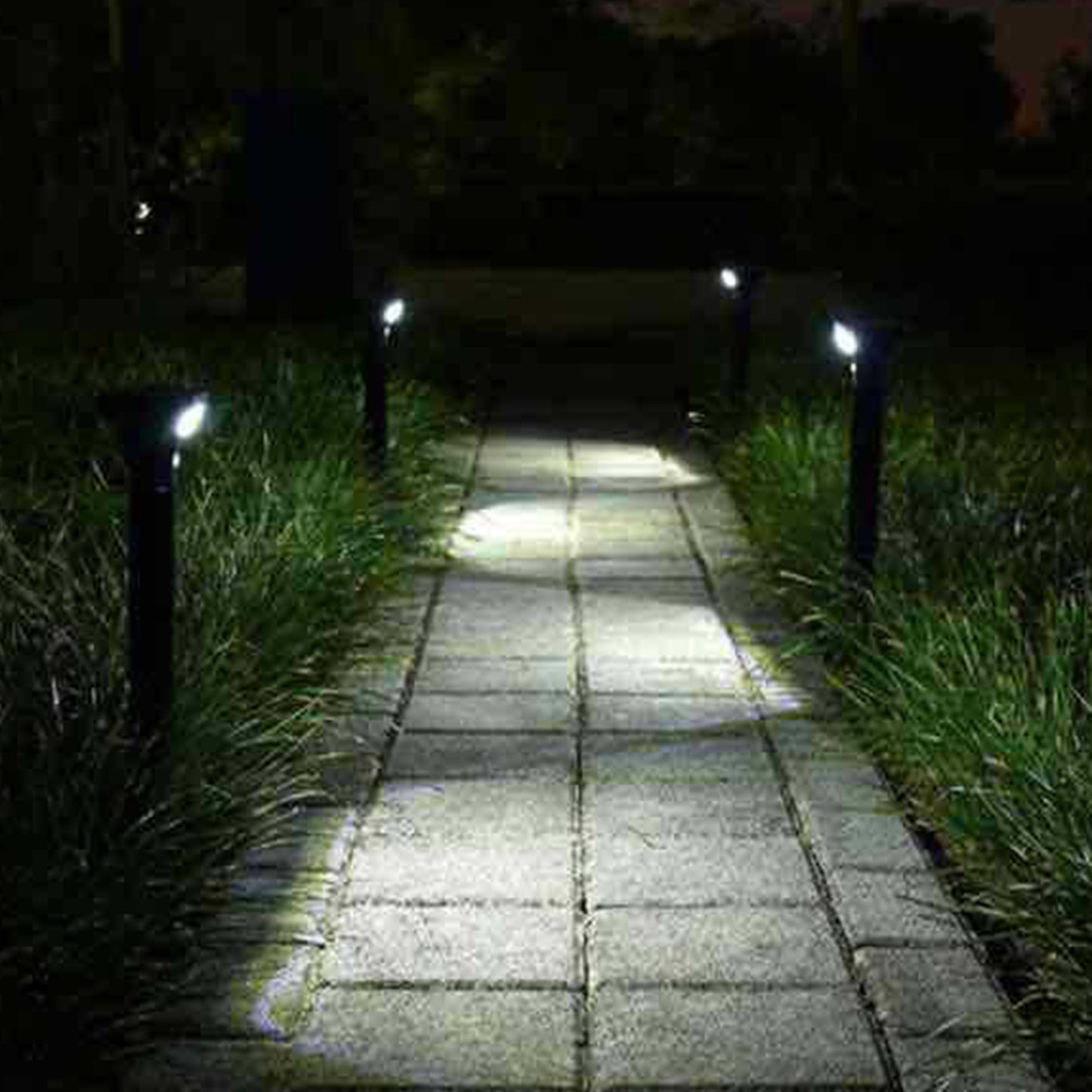 2 Pieces Waterproof Solar Garden Lights with Motion Sensor