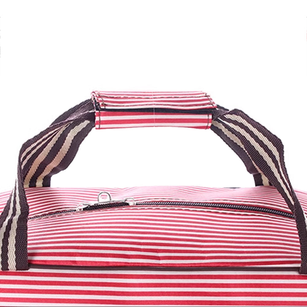 Travel Duffle Trolley Bag Rolling Carry Bag with Wheels Weekender Bags Red