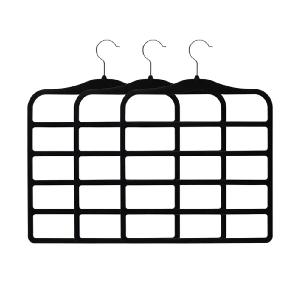 3Pcs 5-Tier Closet Organizers Space-Saving Hangers for Pants Scarf Storage