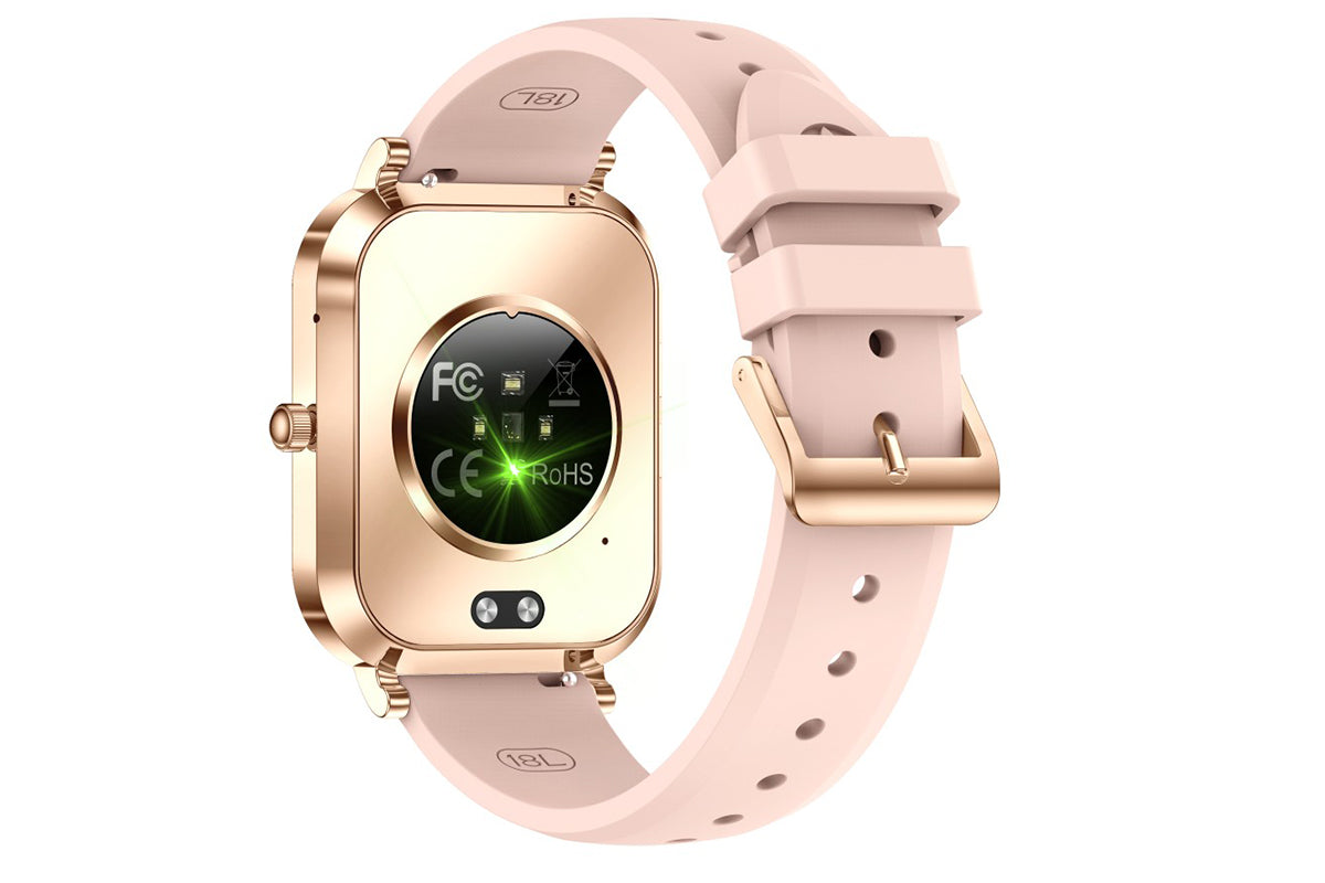 Smart Watch Bluetooth Call Make Calls Musics Fitness Tracker Heart Rate Sleep Monitor -Pink