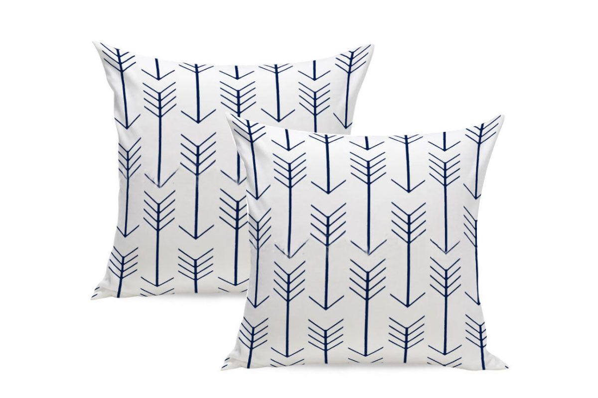 2Pcs 45X45CM Art Linen Square Geometric Design Throw Pillow Case Home Decor Cushion Cover-ST4