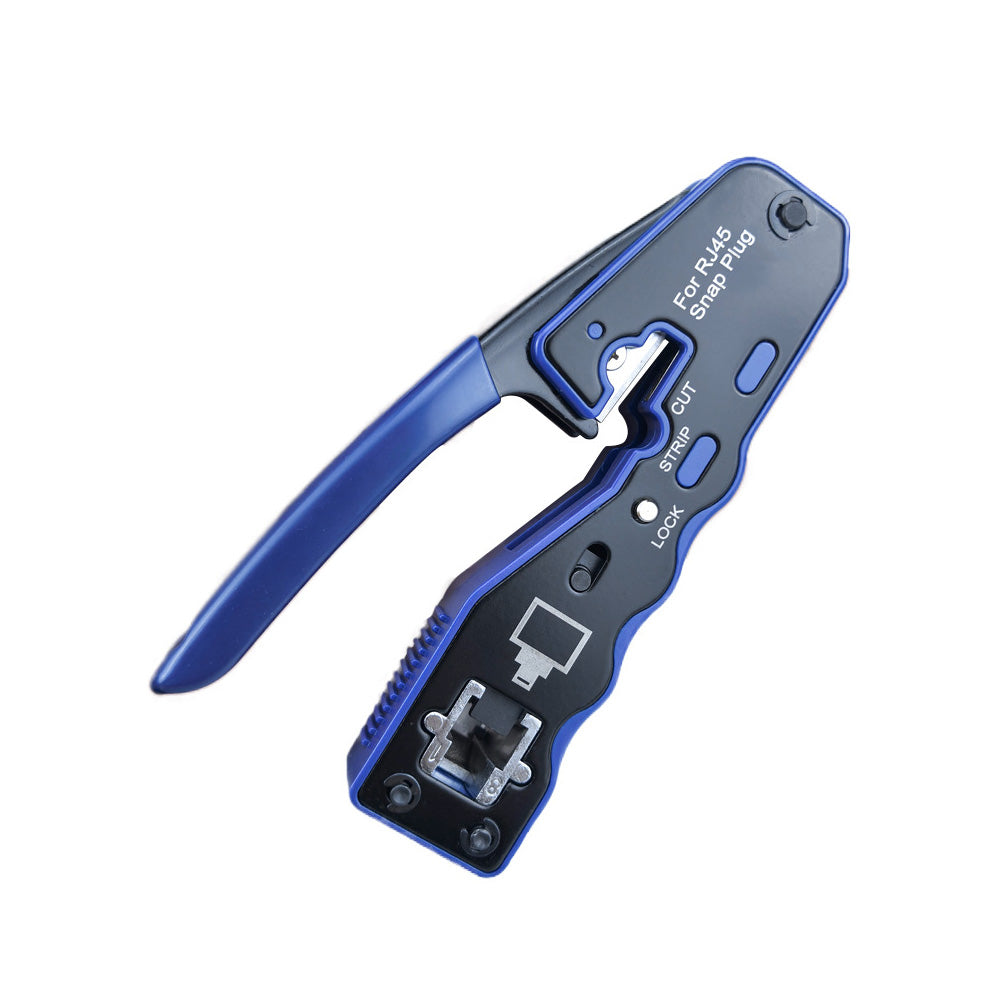 RJ45 Crimp Tool Pass Thru Ethernet Crimper for Cat5e Cat6 Cat6a 8P