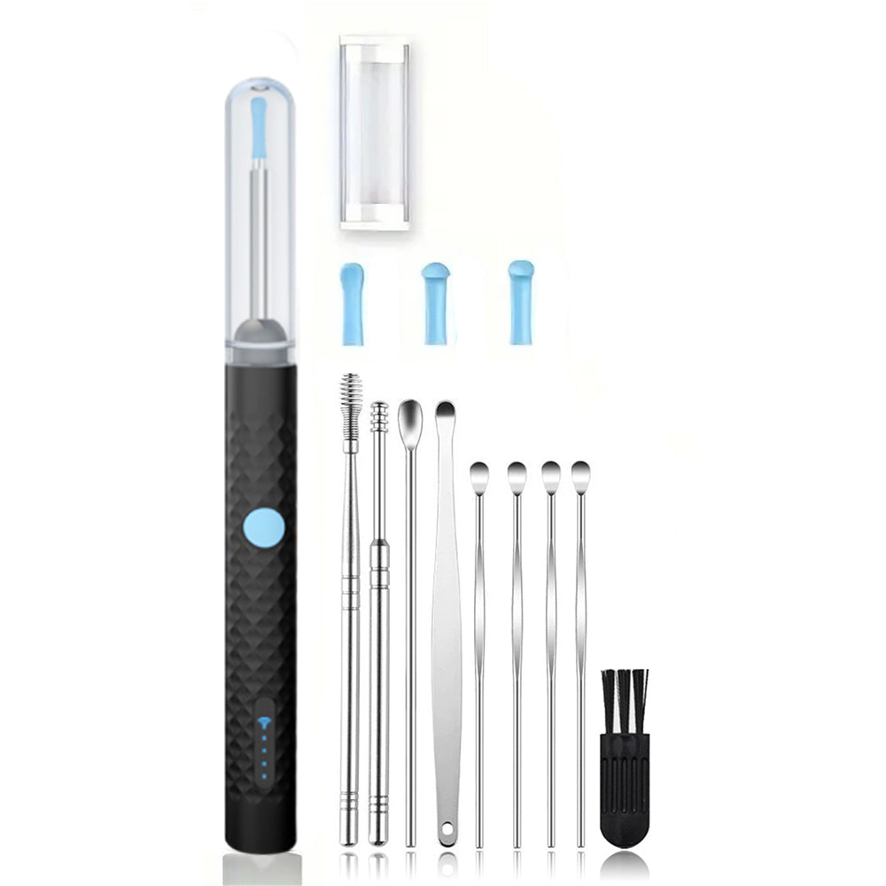 Visual WiFi Ear Wax Removal Kit Wireless Ear Cleaner with Camera Black