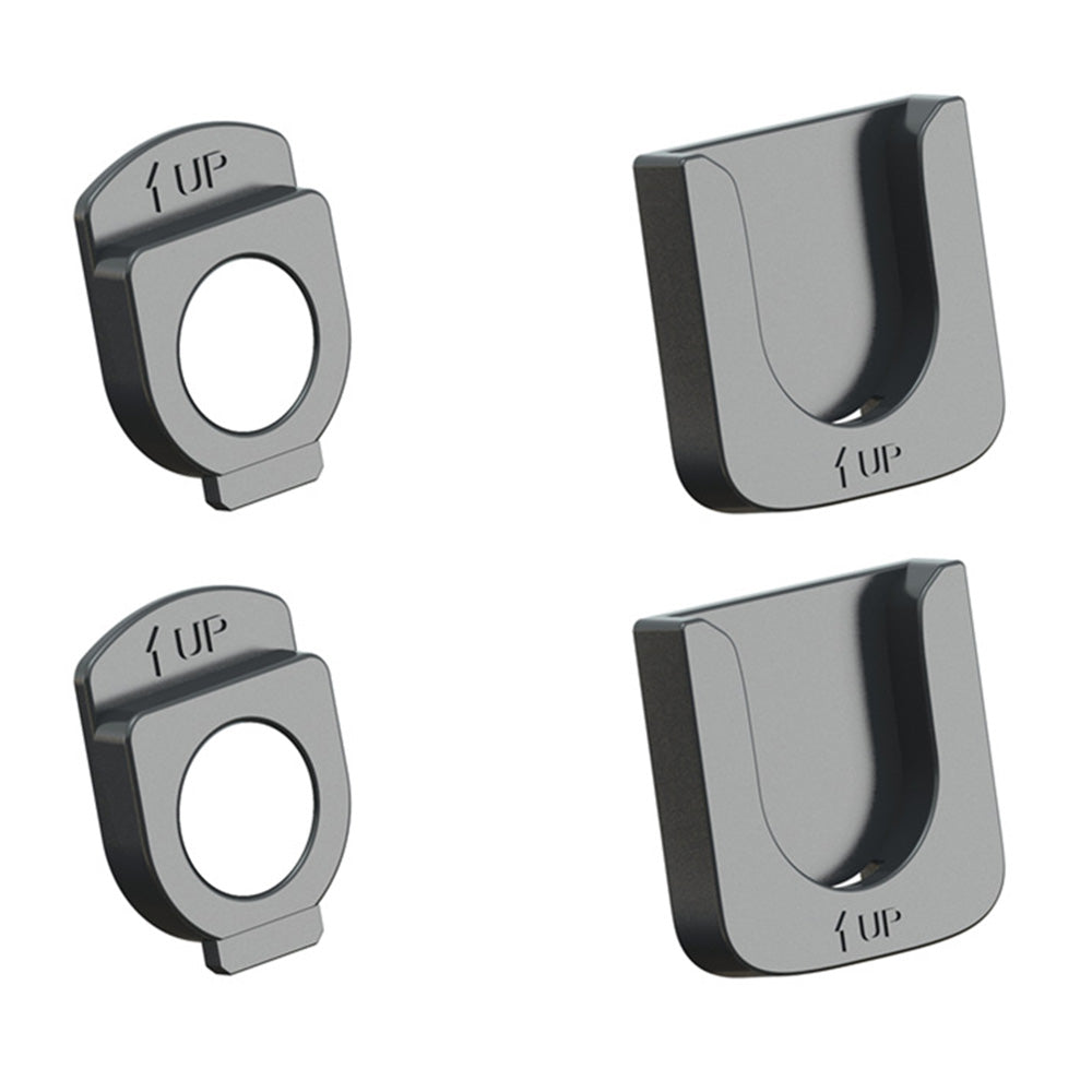 2Pcs Wall Mount Remote Control Holder TV Remote Control Caddy Black