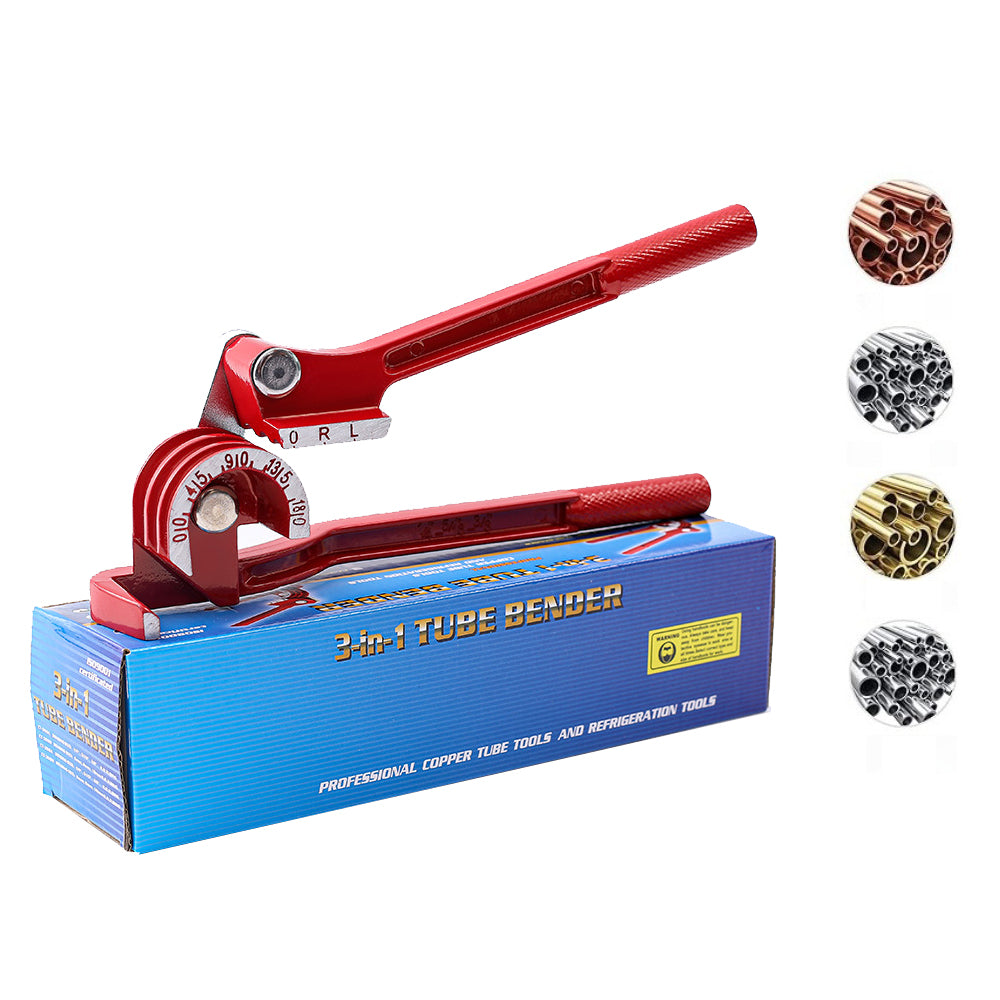 3 in 1 Tube Bender 180 Degree Brake Line Bender for 6 8 10mm Pipe-Red