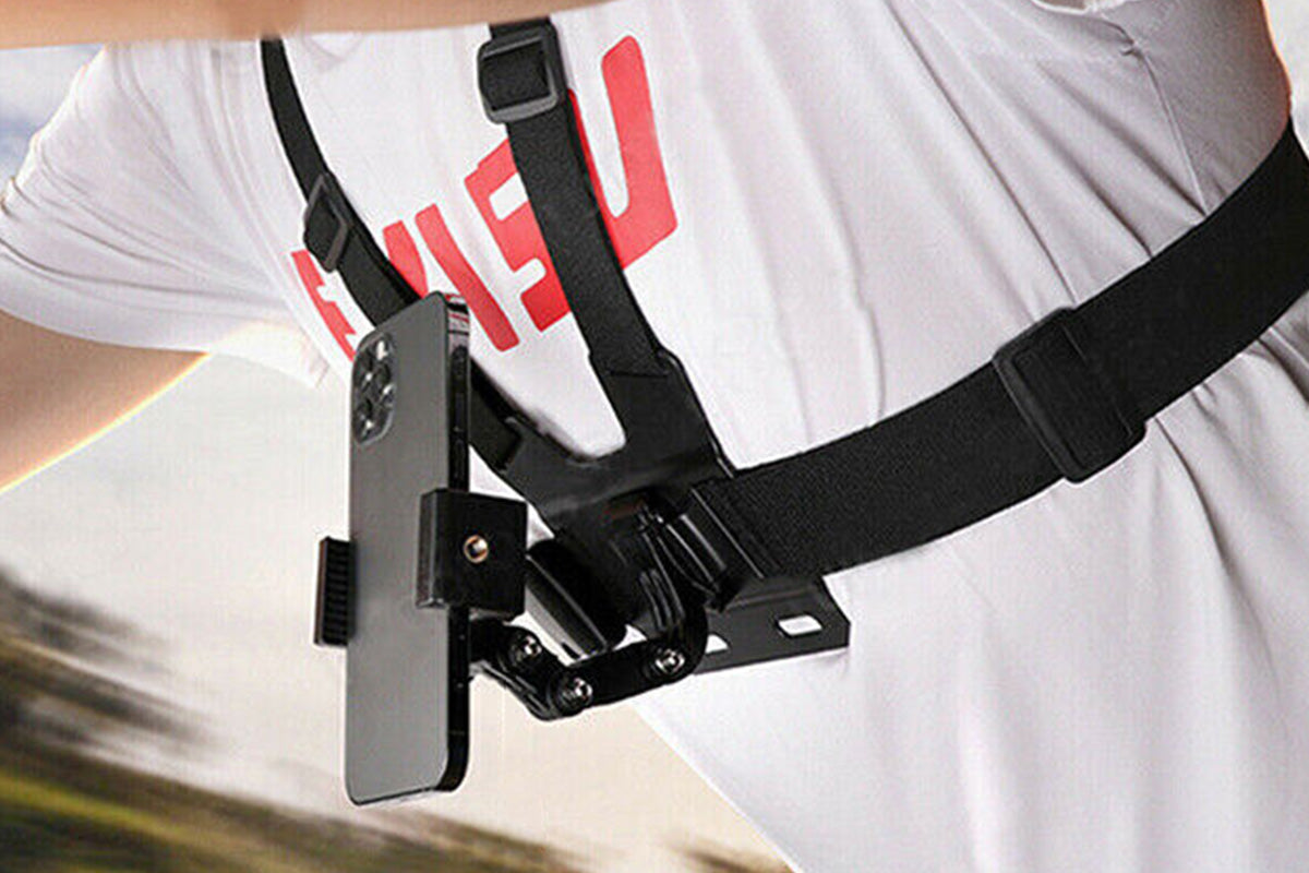 6-Piece Head Strap and Chest Harness Mount Kit for Phone Action Camera