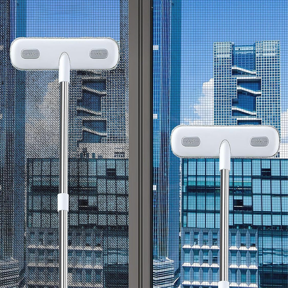 Double Sided Window Screen Cleaner Tool 82cm Long Handle Cleaning Brush