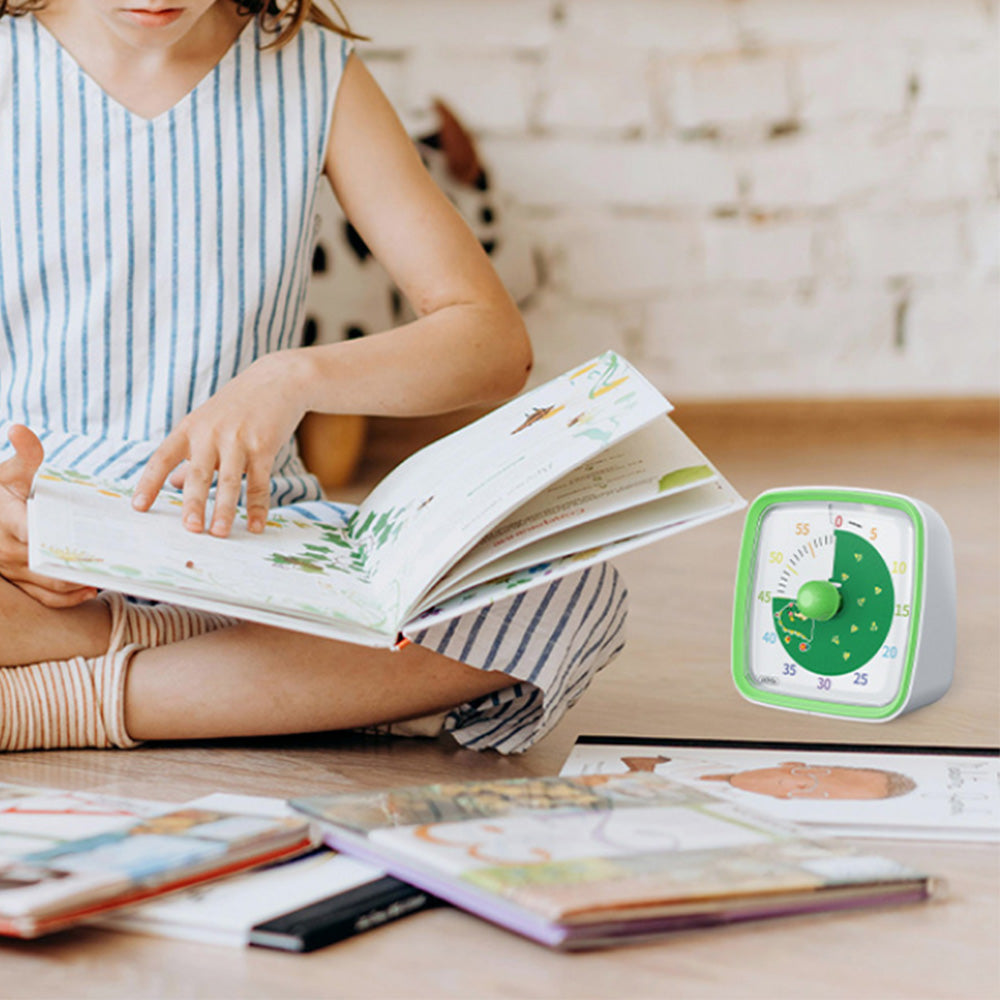 60-Minute Visual Countdown Timer Rainbow Disk Silent Time Management Tool Green