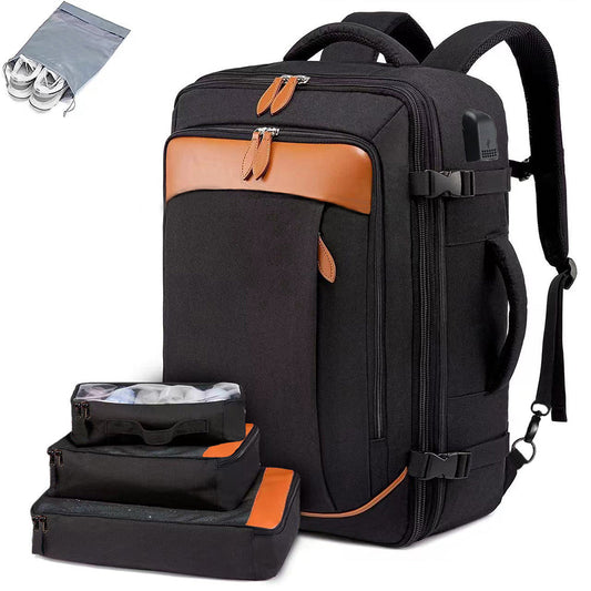 Travel Laptop Backpack Carry on Luggage Bag with 3 Packing Cubes and Shoe Bag