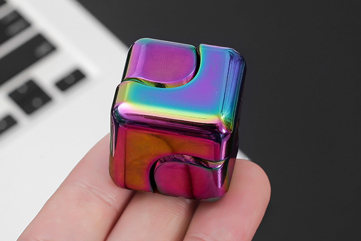 2Pcs Fidget Spinner Toys Cube Infinity Cube Anxiety Fidget Sensory Toy for Adults