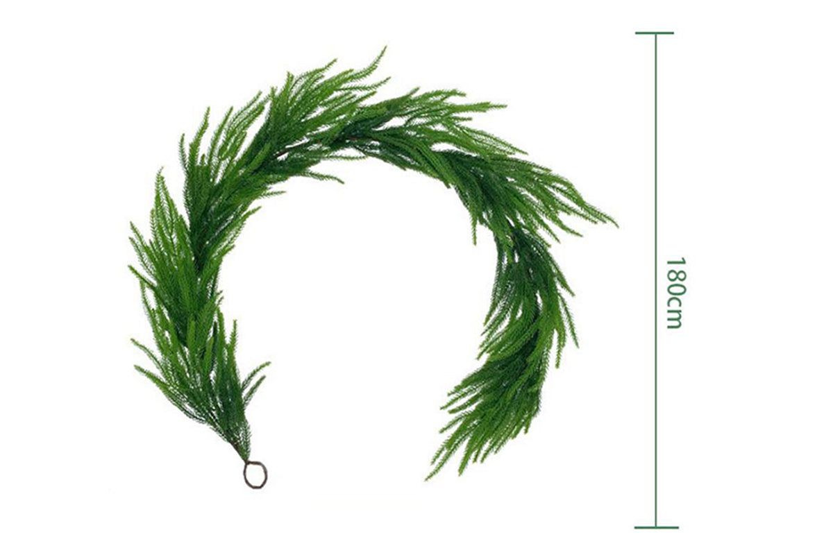 Christmas Norfolk Pine Garland Greenery Garland For Home Decor Fireplace