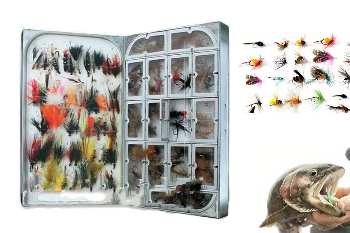 2Pcs Fly Fishing Advent Calendar 24 Days Fishing Lure Blind Box Holiday Gift for Anglers