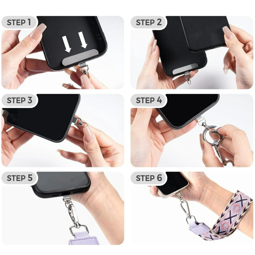 Phone Lanyard Clip and Go Strap for Phone with Wallet Crossbody -Purple