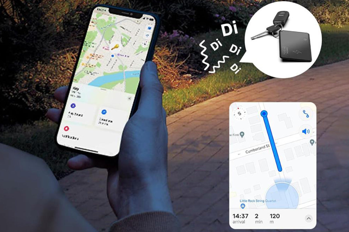 2Pcs Rechargeable Thin Wallet Tracker Card Works with Apple Find My App