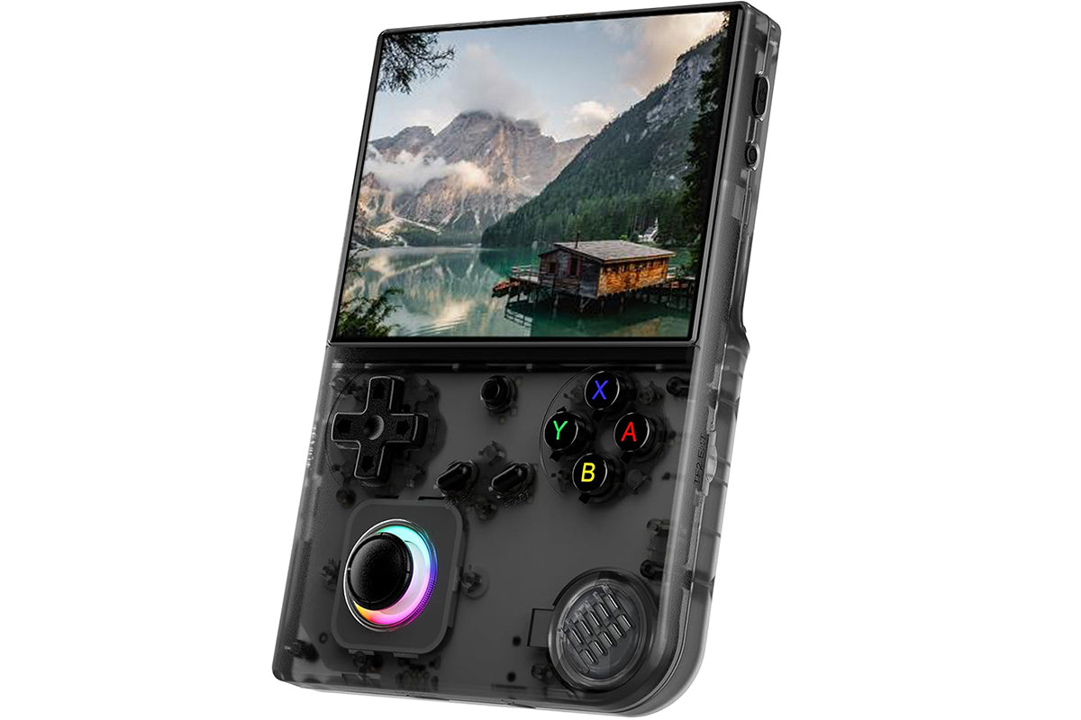 Handheld Retro Game Console 4 Inch Screen Built-in 64G TF Card Supports WiFi Bluetooth -Black