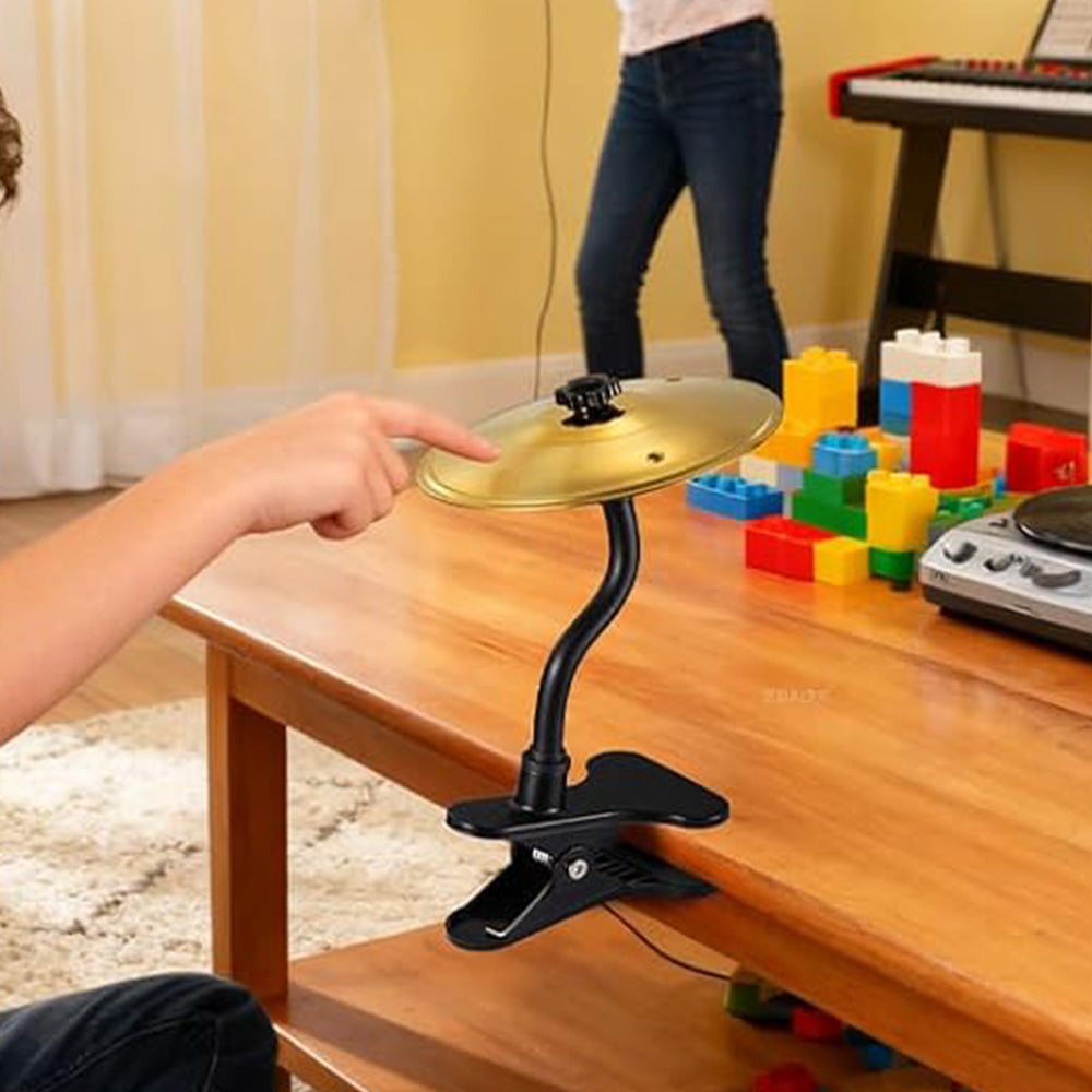 Clip On Desktop Cymbal Mini Musical Instruments Desk Symbol Drum For Music Lovers-Gold