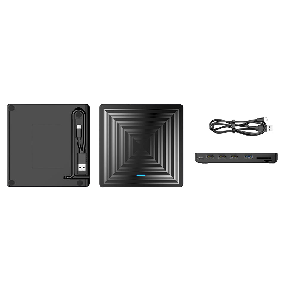 8-in-1 USB Hub with DVD Writer