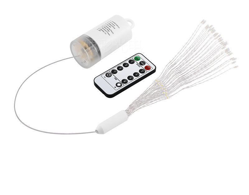 2Pcs 198 Bright Remote Control Explosion Star LED Fireworks Light