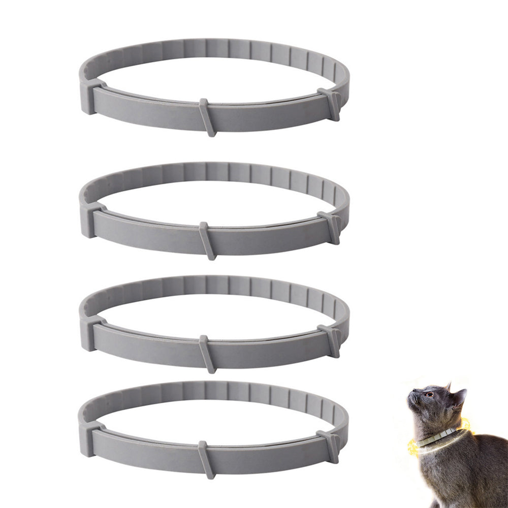 4pcs Dog Flea Collars Adjustable Tick Prevention Design Flea Collar for Pets