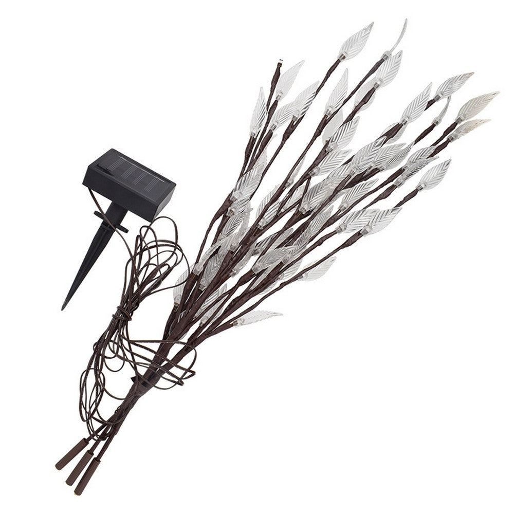 3PCS Solar Powered LED Leaf Tree Branch Lights Set