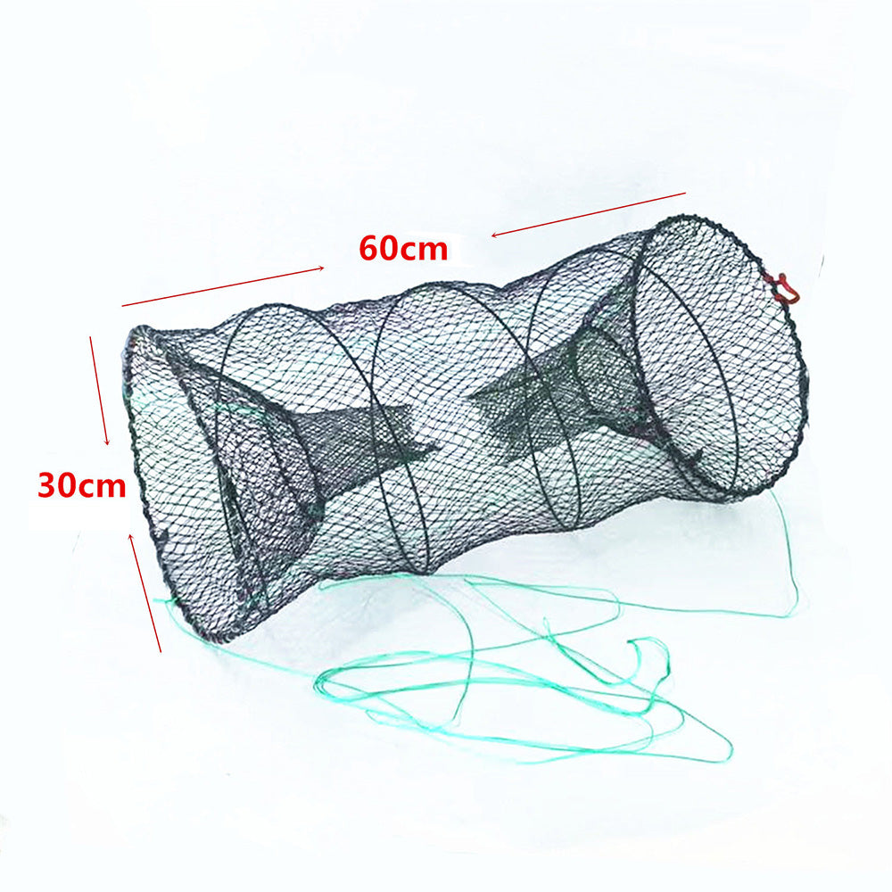 2 Pieces Fishing Bait Trap with Pull Rope Collapsible Fish Net