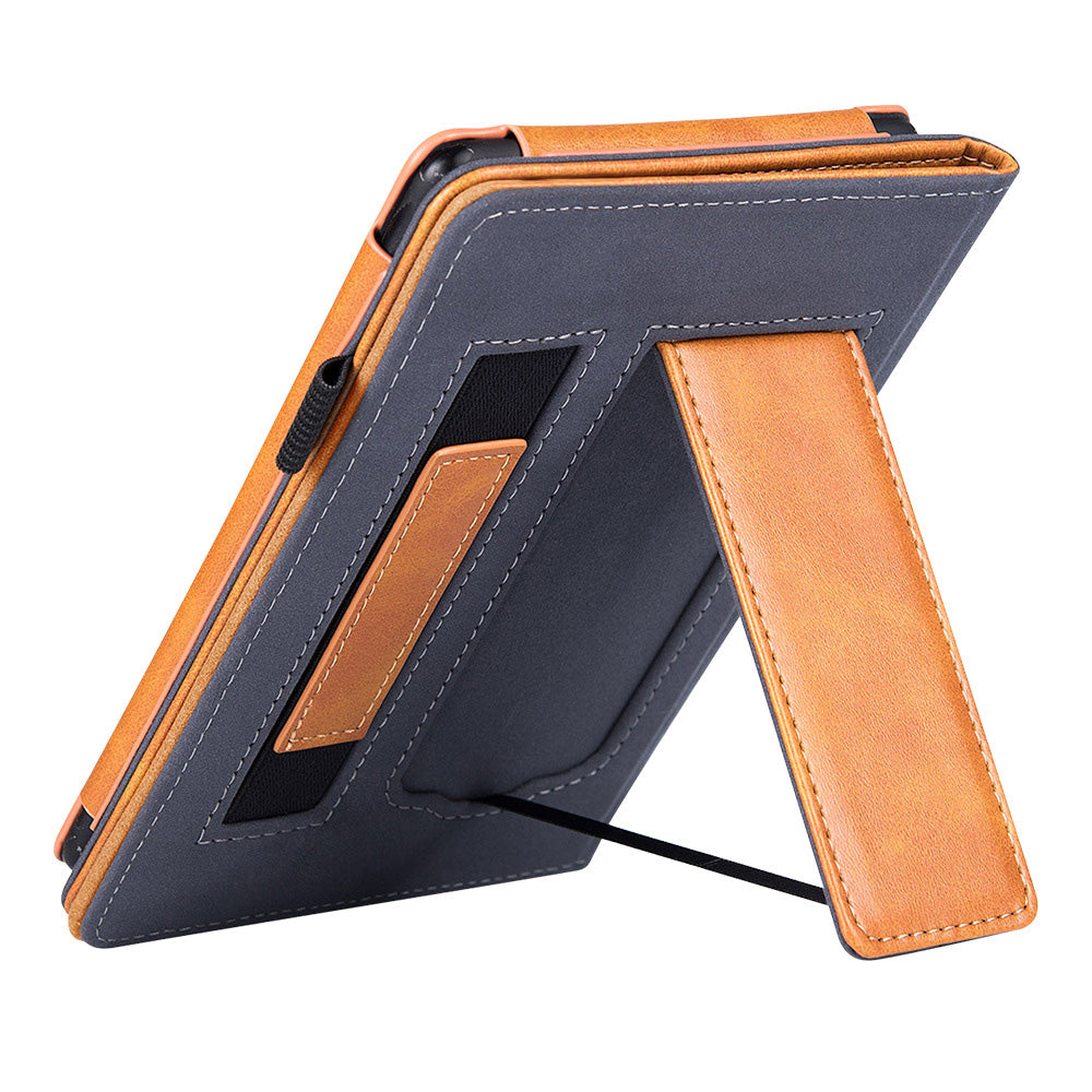 Auto Sleep Wake Protective Case with Stand for Kindle Paperwhite 12th Gen 2024 Released PU Leather Cover Brown