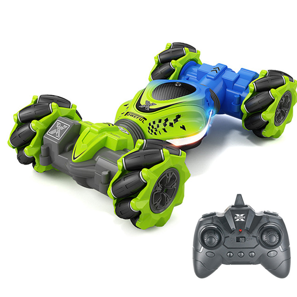 4WD Hand Gesture Sensing RC Stunt Car 360 Degree Off-Road Remote Control Twist Car Toy Green