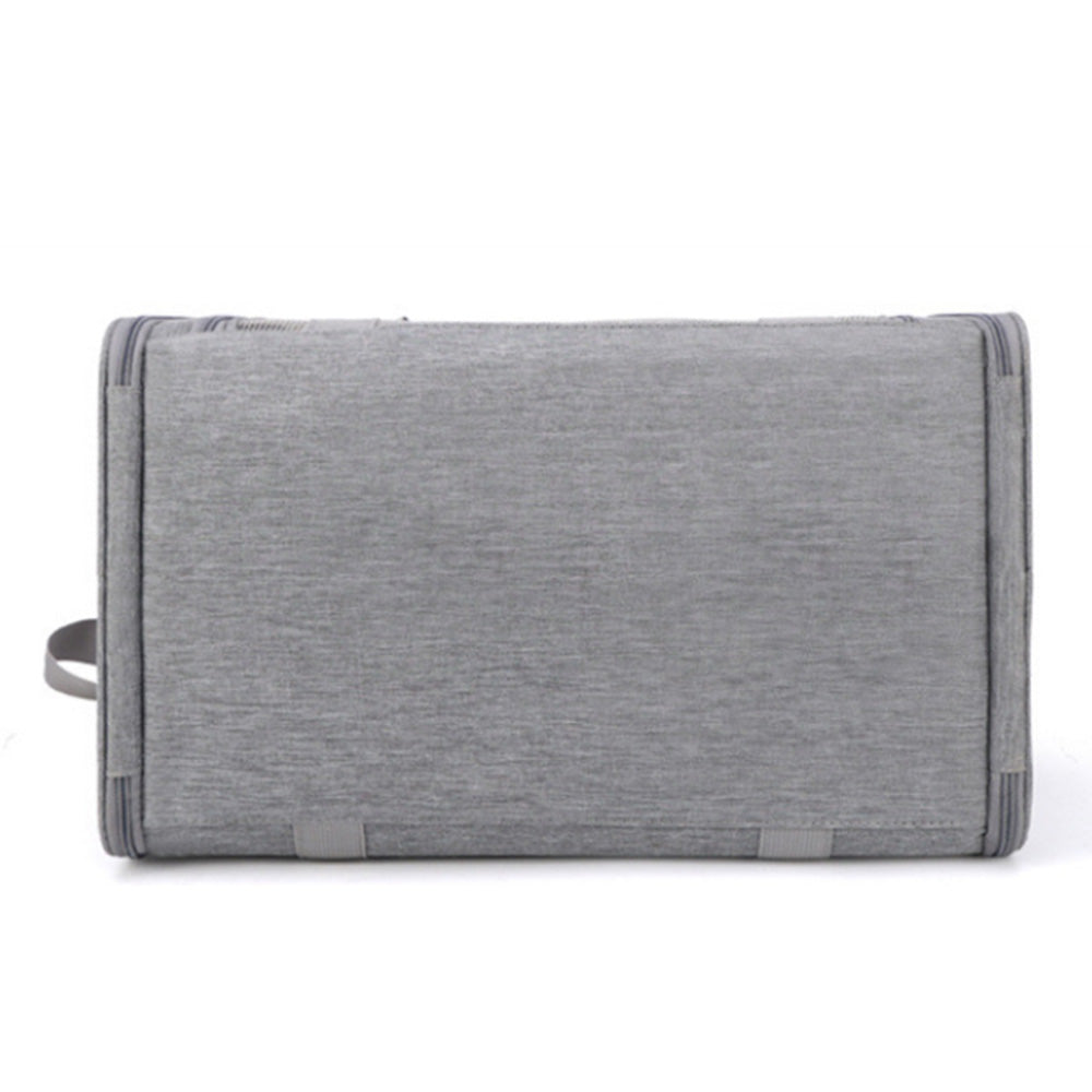 Foldable Travel Pet Carrier Bag Portable Cat Dog Kennel Bag Grey