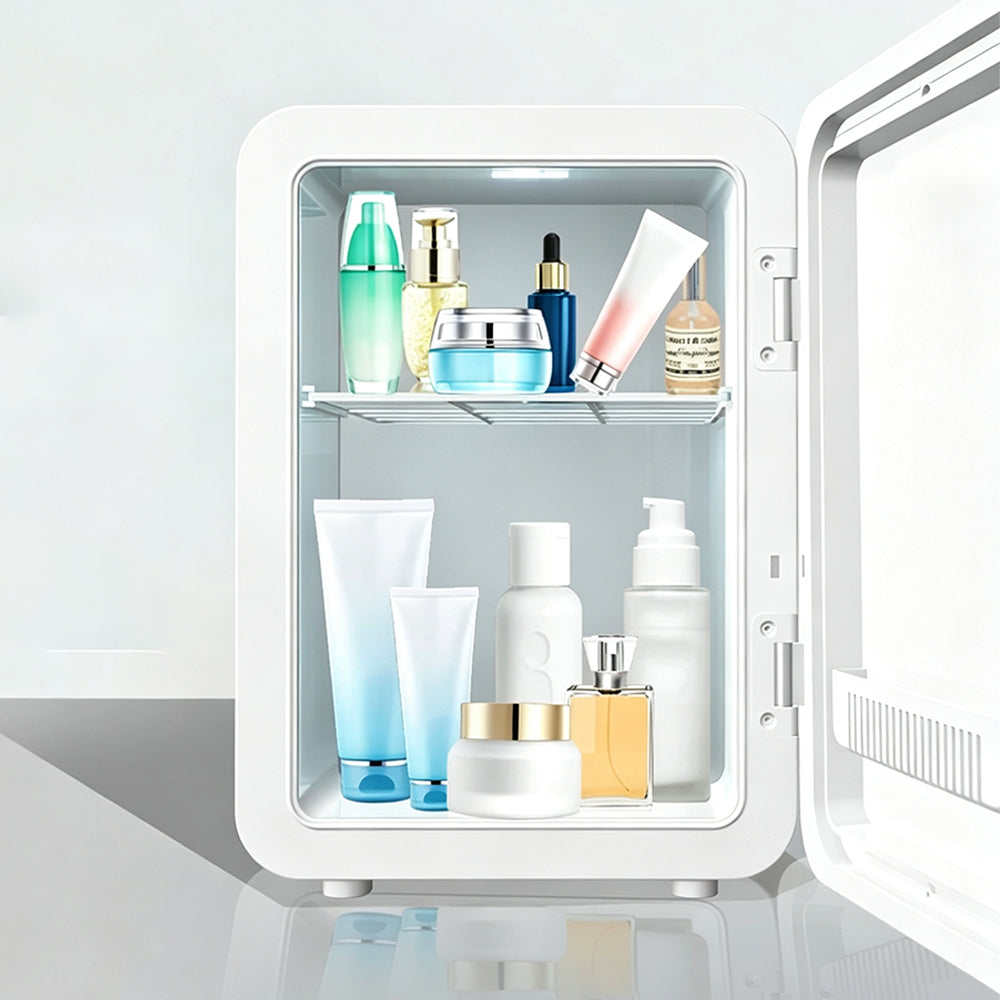 6L USB Mini Fridge Portable Can Cooler for Car - White
