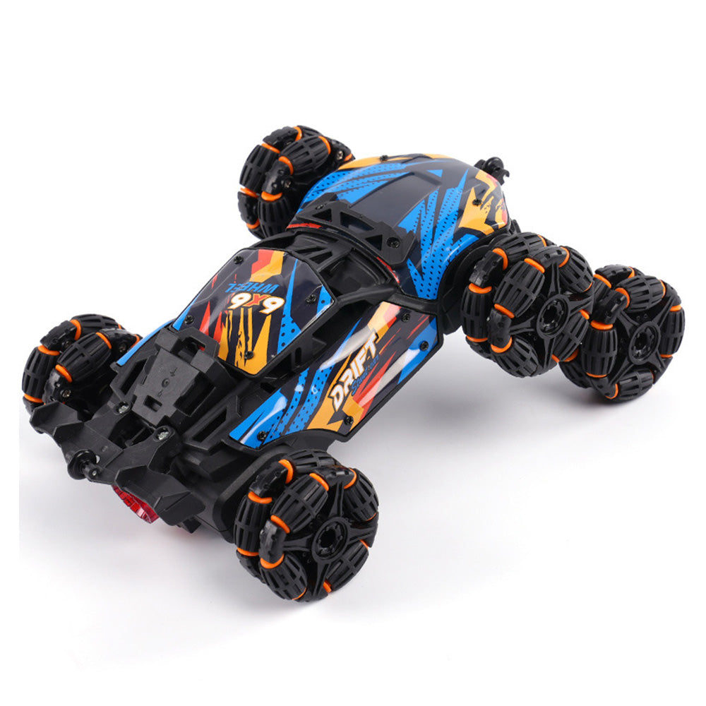 Dual Remote Control 6-Wheel Stunt Car Watch Gesture Controlled 2.4Ghz RC Spray Car Toy Orange