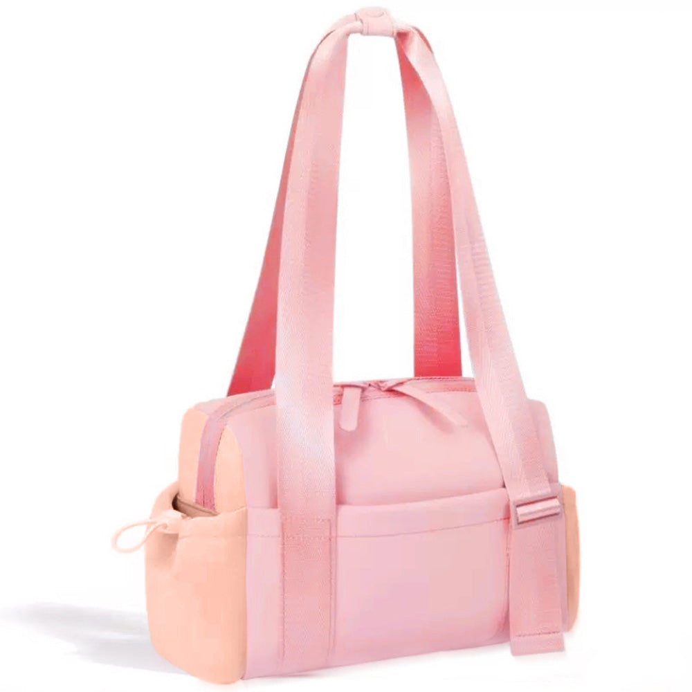 Mini Gym Bag for Women Girls Small Gym Tote Bag with Wet Compartment Workout Sport Shoulder Bag Pink